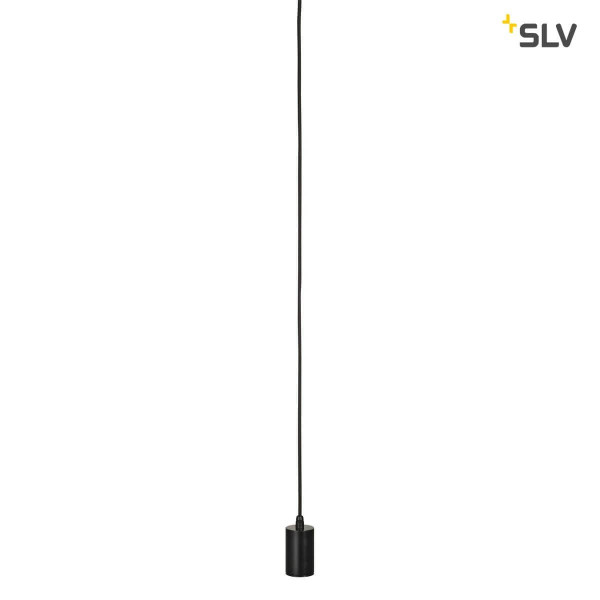 SLV 132690 FITU Pendelleuchte A60 rund schwarz 5m Kabel mit offenem Kabelende max. 60W