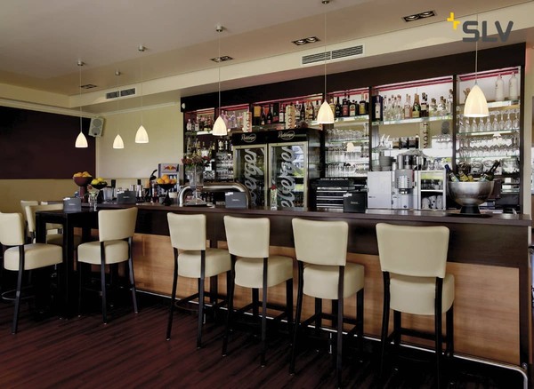 SLV 133444 TONGA IV Pendelleuchte Keramikschirm E14 max. 60W silbergraue Rosette