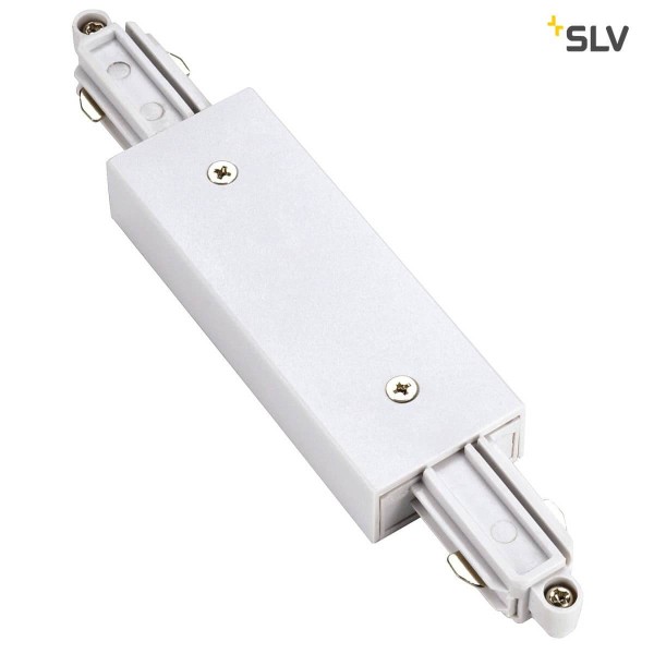 SLV 143101 Längsverbinder für 1-Phasen HV-Stromschiene weiss mit Einspeisemöglichkeit