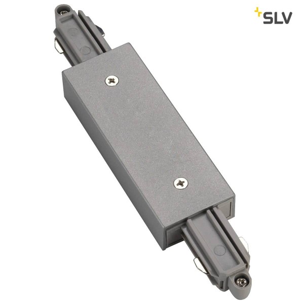 SLV 143102 Längsverbinder für 1-Phasen HV-Stromschiene silbergrau mit Einspeisemöglichkeit
