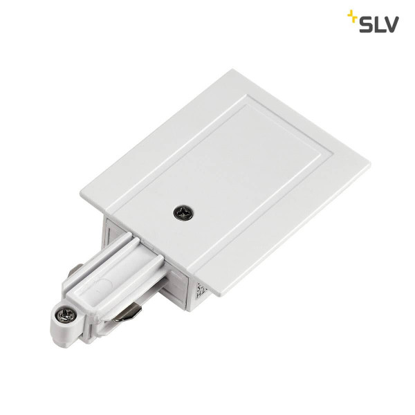 SLV 143231 Einspeiser für 1-Phasen HV-Stromschiene Einbauversion weiss Erde links