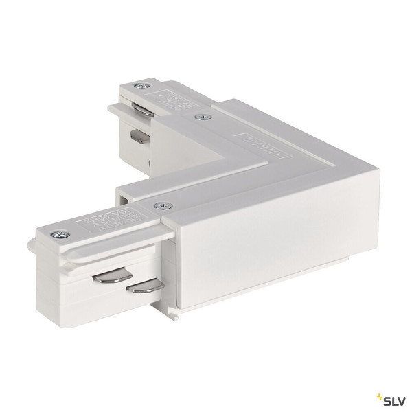 SLV 145681 L-VERBINDER, für EUTRAC Hochvolt 3Phasen-Aufbauschiene, Erde innen, weiß