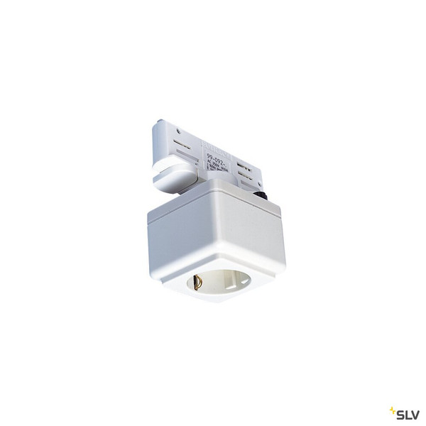 SLV 145701 STECKDOSE, für EUTRAC Hochvolt 3Phasen-Aufbauschiene, weiß