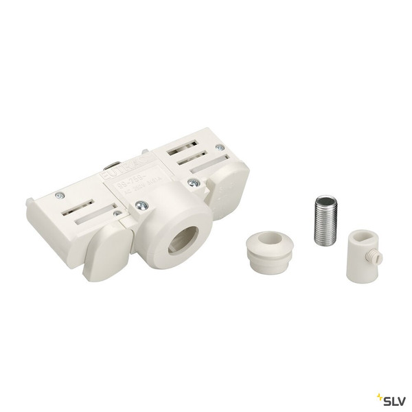 SLV 145991 PENDELLEUCHTENADAPTER, für Hochvolt-Stromschiene 3Phasen, weiß, inkl. Montagezubehör