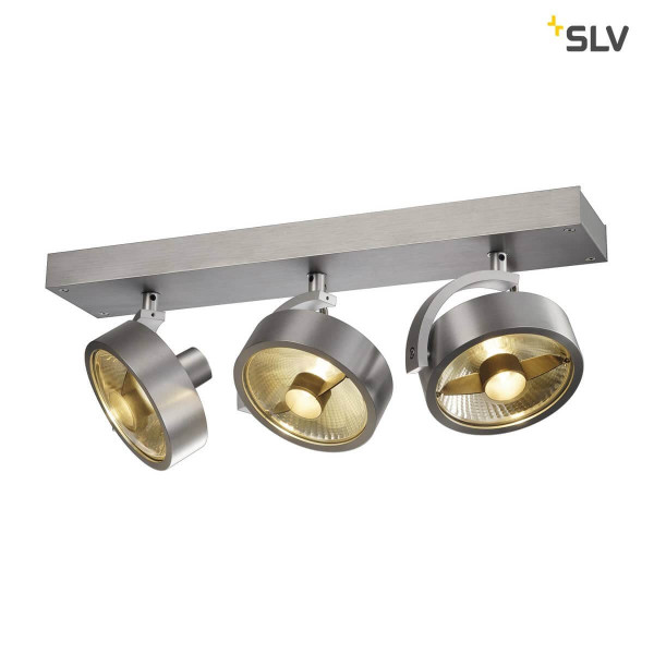 SLV 147326 KALU 3 QPAR Deckenleuchte alu-gebürstet ES111 max. 3x75W