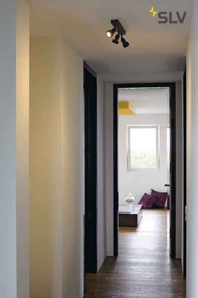 SLV 147380 PURI 3 Deckenleuchte mattschwarz 3xGU10 max. 3x50W mit Decoring