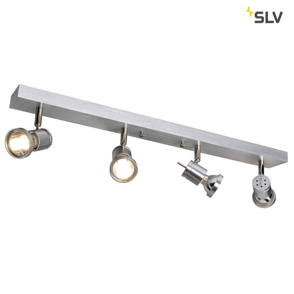 SLV 147444 ASTO IV Wand- und Deckenleuchte alu-brushed 4xGU10 Spot max. 75W
