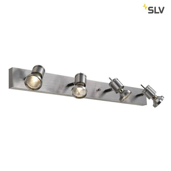 SLV 147444 ASTO IV Wand- und Deckenleuchte alu-brushed 4xGU10 Spot max. 75W