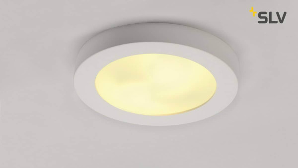 SLV 148001 Deckenleuchte GL 105 E27 rund weisser Gips max.2x25W