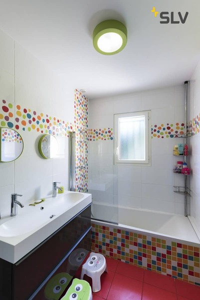 SLV 148001 Deckenleuchte GL 105 E27 rund weisser Gips max.2x25W