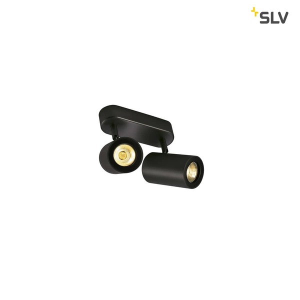 SLV 152020 ENOLA_B Wand- und Decken- leuchte double mattschwarz 2xGU10 max. 50W