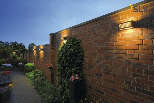 SLV 232495 BOX-L E27 Wandleuchte eckig anthrazit E27 max. 18W