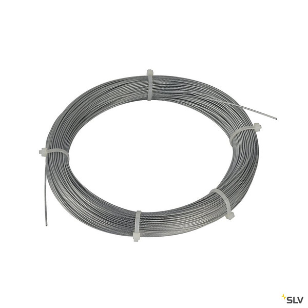 SLV 961031 STAHLSEIL, 0,75 mm mit PVC-Ummantelung, 100 m Ring, verzinkt