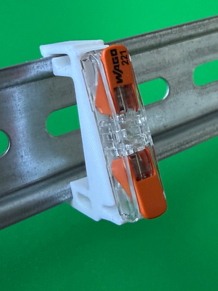 SOIXX Hutschienenhalter XWD für WAGO 1x 221-2411 DIN Rail 35 mm Hutschiene Halter Weiß