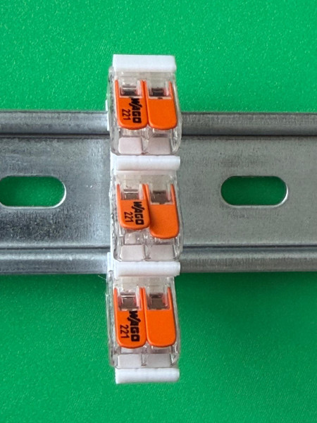 SOIXX Hutschienenhalter XWD für WAGO 221-412 DIN Rail 35 mm Hutschiene Halter Weiß