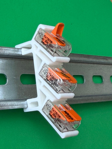 SOIXX Hutschienenhalter XWD für WAGO 221-412 DIN Rail 35 mm Hutschiene Halter Weiß