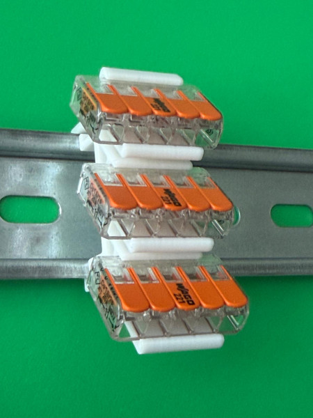 SOIXX Hutschienenhalter XWD für WAGO Serie 221 DIN Rail 35 mm Hutschiene Halter Weiß