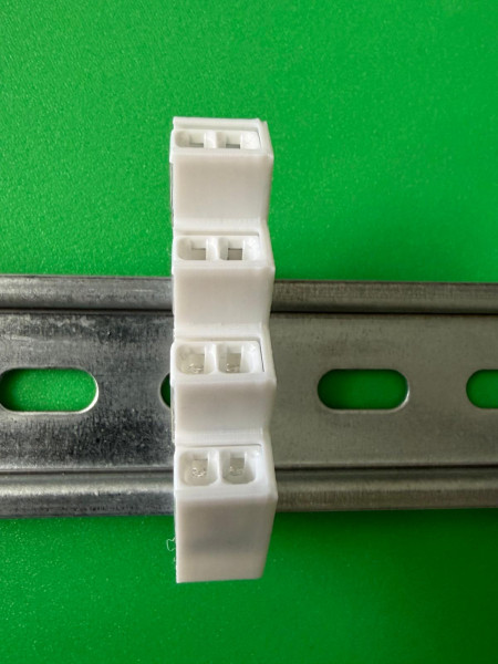 SOIXX Hutschienenhalter XWD für WAGO 4x 2273-202 DIN Rail Hutschiene Halter Weiß