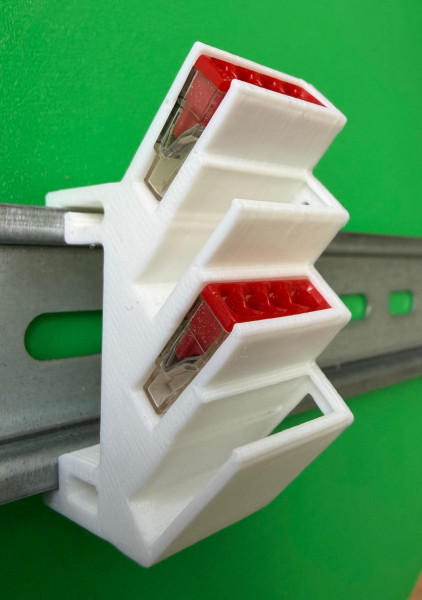 SOIXX Hutschienenhalter XWD für WAGO 4x 2273-204 DIN Rail Hutschiene Halter Weiß