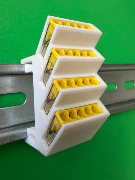 SOIXX Hutschienenhalter XWD für WAGO 4x 2273-205 DIN Rail Hutschiene Halter Weiß