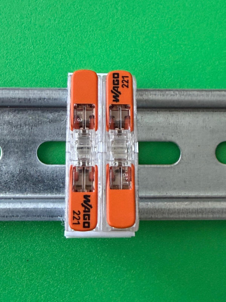 SOIXX Hutschienenhalter XWD für WAGO 2x 221-2411 DIN Rail 35 mm Hutschiene Halter Weiß