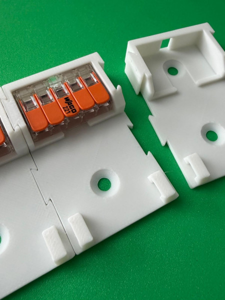 5 x SOIXX Halterung XWL Lang für 5er Klemmen WAGO 221-415 Weiß