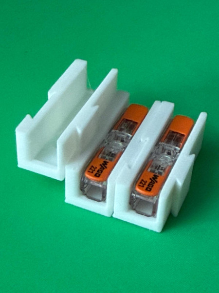 10 x SOIXX Halterung XWM für Durchgangsverbinder WAGO 221-2411 Weiß