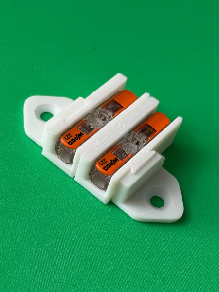 10 x SOIXX Halterung XWM für Durchgangsverbinder WAGO 221-2411 Weiß