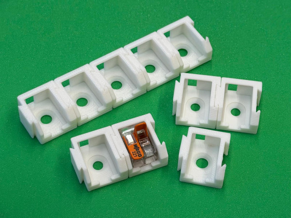 10 x SOIXX Halterung XWM für 2er Klemmen WAGO 221-412 Weiß