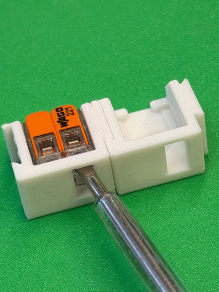 10 x SOIXX Halterung XWM für 2er Klemmen WAGO 221-412 Weiß