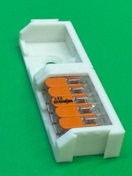 10 x SOIXX Halterung XWM für 5er Klemmen WAGO 221-415 Weiß