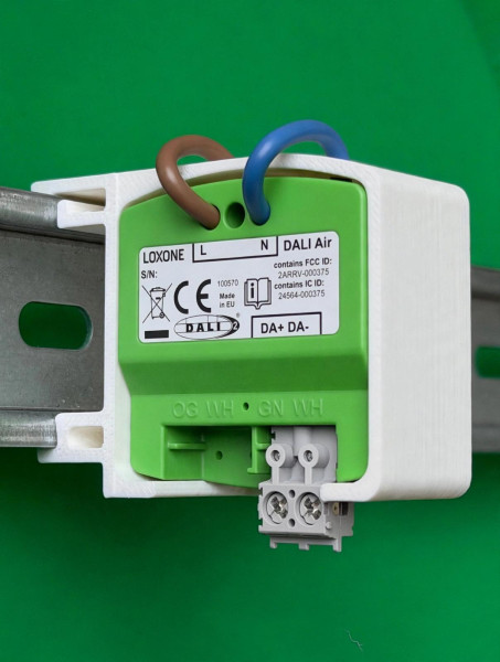 SOIXX Hutschienenhalter für Loxone DALI Air DIN Rail Hutschiene Halter Weiß