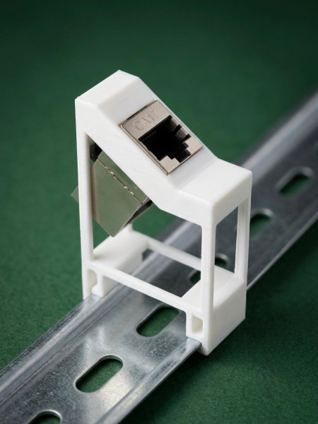 SOIXX Hutschienenhalter Keystone Modul RJ45 Netzwerk Cat6 Cat7 Cat8 DIN Rail Adapter