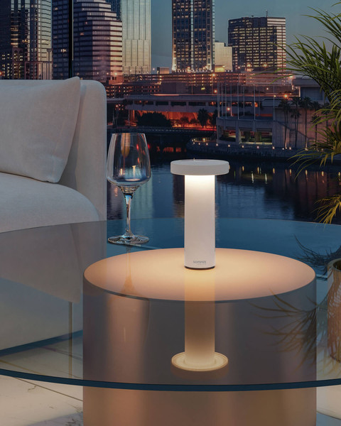 Sompex VOLUME Akku-Tischlampe Weiß 1,6W steuerbare Lichtfarbe IP54 78530