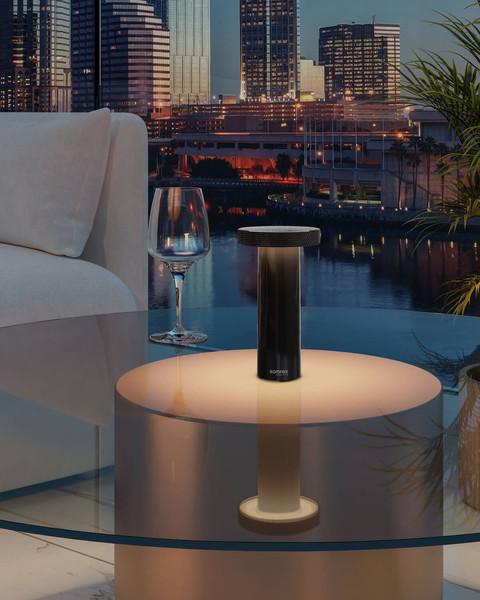 Sompex VOLUME Akku-Tischlampe Schwarz 1,6W steuerbare Lichtfarbe IP44 78531