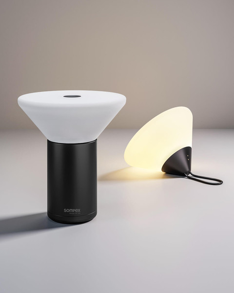 Sompex MIKONO Akku-Tischlampe Schwarz RGB RGB 1W steuerbare Lichtfarbe 78630