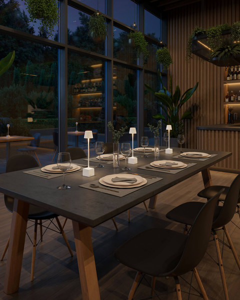 Sompex DENNIS Akku-Tischlampe Weiß 1,5W steuerbare Lichtfarbe IP44 78640