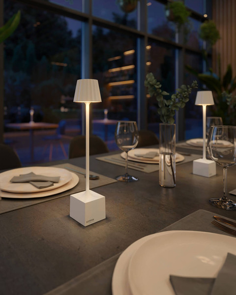 Sompex DENNIS Akku-Tischlampe Weiß 1,5W steuerbare Lichtfarbe IP44 78640