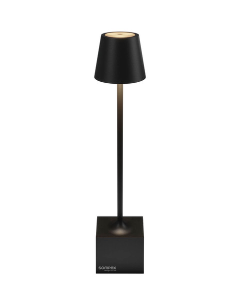 Sompex DAVE Akku-Tischlampe Schwarz 1,5W steuerbare Lichtfarbe IP54 78661