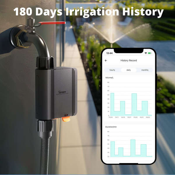 SONOFF Zigbee Smart Wasserventil, Bewässerungscomputer, für Garten SWV-BSP