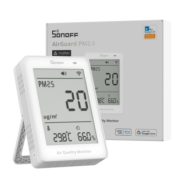SONOFF AirGuard PM2.5/PM10 Matter über WiFi Luftqualitätsmonitor, HomeKit, Alexa & Google Home, App SAWF-07P