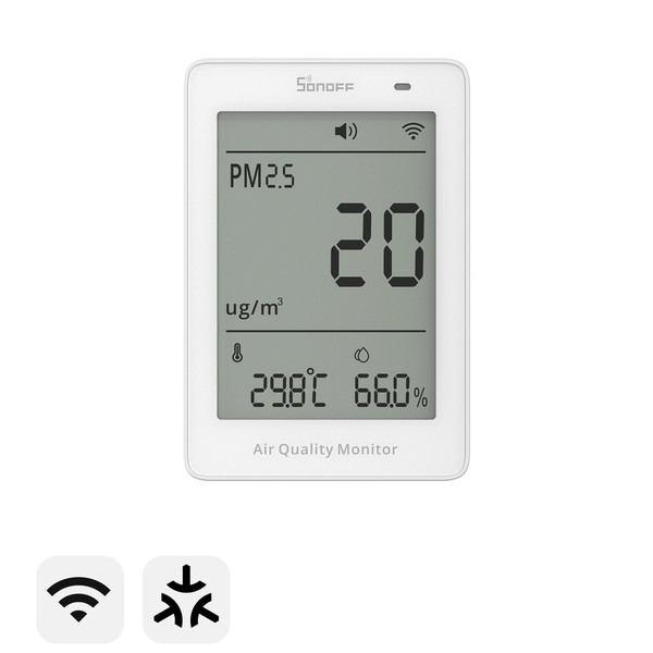 SONOFF AirGuard PM2.5/PM10 Matter über WiFi Luftqualitätsmonitor, HomeKit, Alexa & Google Home, App SAWF-07P