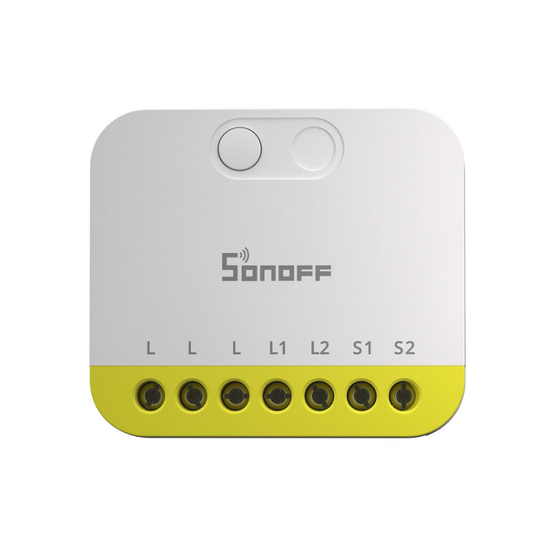 SONOFF MINI DUO-L 2-fach Zigbee Smart-Schalter, Lichtschalter Relais, 2-Fach, Ohne Neutralleiter, Unterputz MINI-ZB2GS-L
