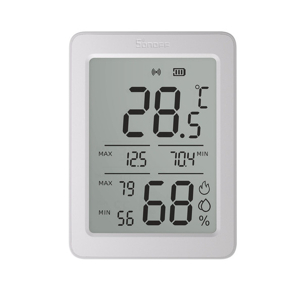SONOFF AirGuard TH 3,6Zoll LCD Zigbee Temperatur- und Luftfeuchtigkeitssensor, Hygrometer, Hutschiene DIN-Rail SNZB-02DR2