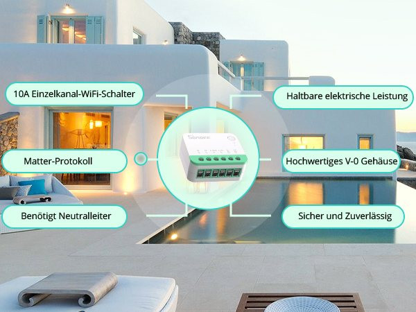 SONOFF MINI Extreme WiFi Smart Switch, Lichtschalter Relais, Unterputz, HomeKit, Alexa & Google Home App MINIR4M
