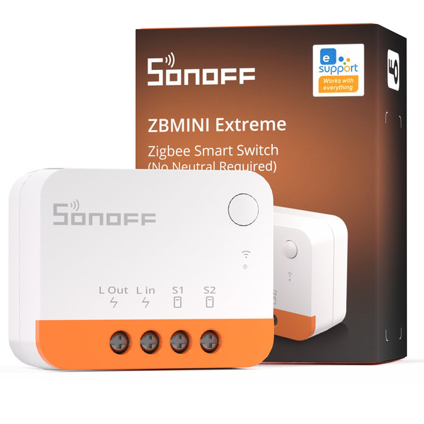 SONOFF ZBMINI Extreme Zigbee Smart Switch, Lichtschalter Relais, Ohne Neutralleiter, Unterputz ZBMINIL2