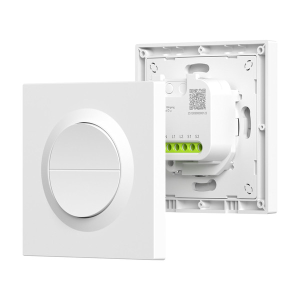 SONOFF Orb-ZBW2 Zigbee Doppelter Intelligenter Wandschalter, Lichtschalter Relais, Unterputz MINI-ZB2GS-E