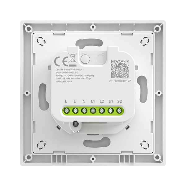 SONOFF Orb-ZBW2 Zigbee Doppelter Intelligenter Wandschalter, Lichtschalter Relais, Unterputz MINI-ZB2GS-E