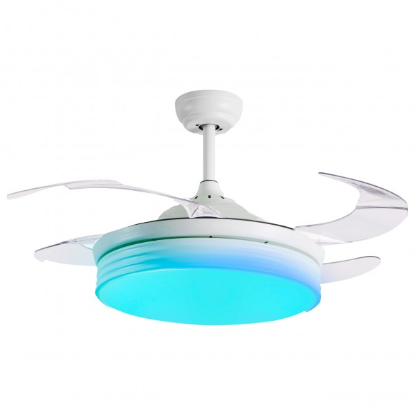 Sulion Deckenventilator mit LED Leuchte Bombay WLAN Ø107cm Weiß mit App oder Fernbedienung steuerbar