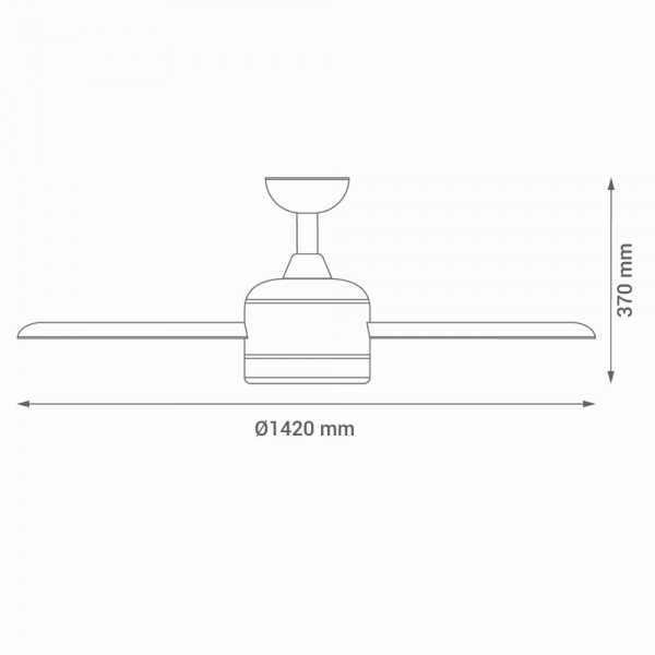 Sulion Deckenventilator mit LED Leuchte SONET Ø142cm 4000K Braun mit Fernbedienung